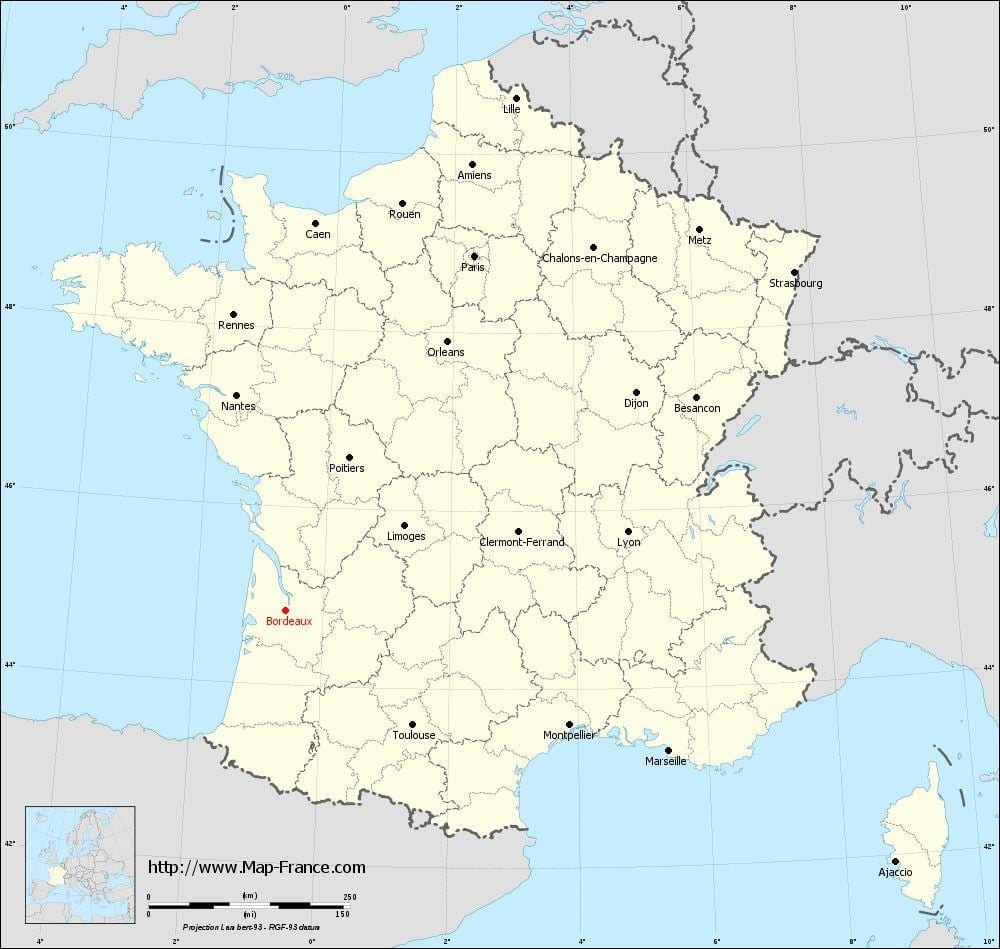 Bordeaux település térkép