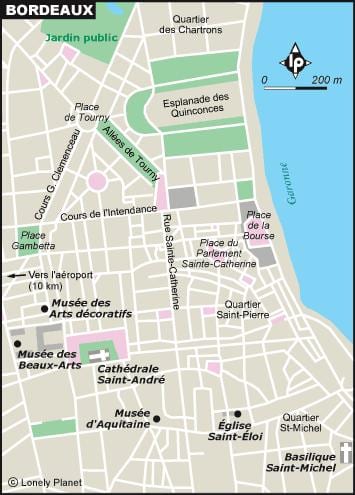 térkép Bordeaux kert