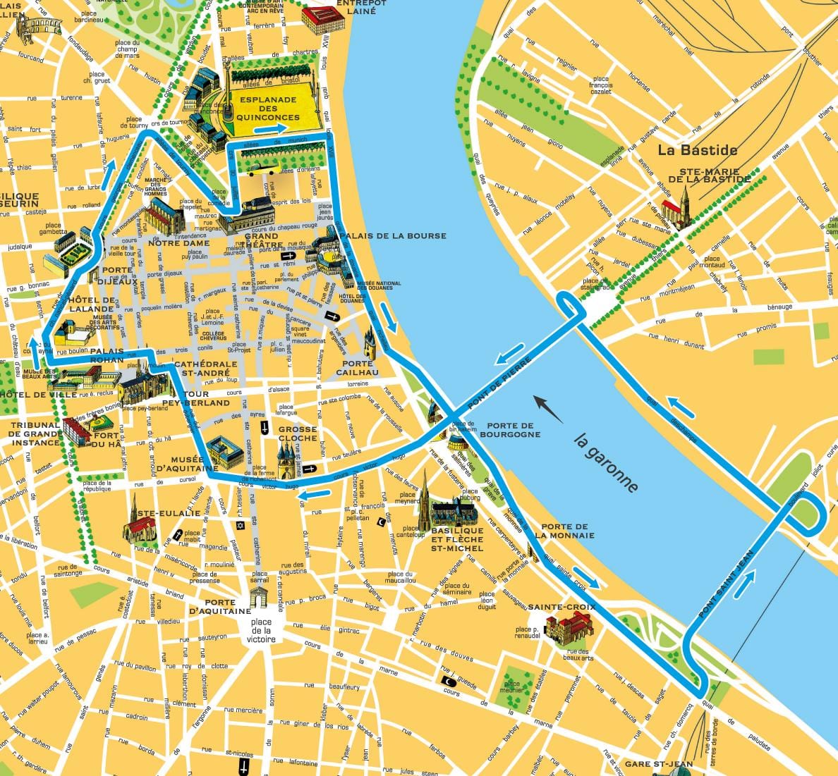 város térkép Bordeaux, franciaország