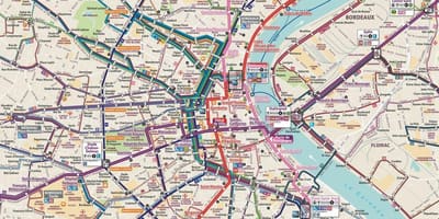 Bordeaux-busz útvonal térkép