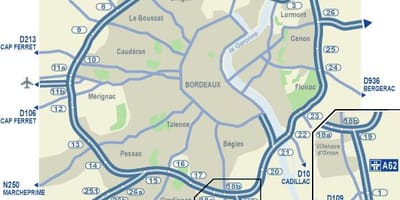 Bordeaux térkép