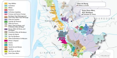 Térkép Bordeaux-chateaux