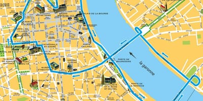 Térkép Bordeaux-i emlékmű