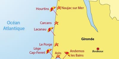 Térkép Bordeaux-i strand
