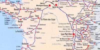 Bordeaux város villamos térkép