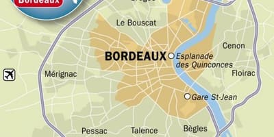 Térkép Bordeaux külvárosában