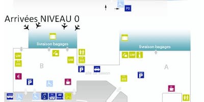 Bordeaux-i repülőtér, terminál térkép