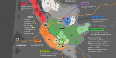 Térkép Bordeaux-i bor ostobaság