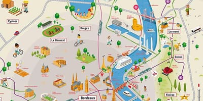 Bordeaux környező terület térkép