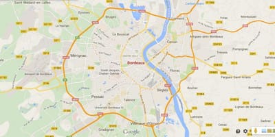Térkép Bordeaux-terület franciaország